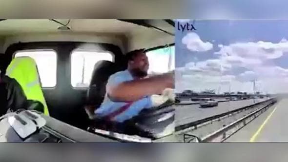 La reazione del guidatore (quasi illeso) al momento dello schianto